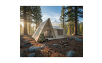 Inflatable Canvas Tent Waterproof Triangular Frame Air Tent Outdoor Shelter Full Standing Height Camping Gear Breathable