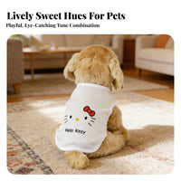 Summer Dog Vest Colorful Tones Cartoon Print Dog Clothes Easy to Wear Lightweight Pet Tank Top for Outdoor Walks, Indooring