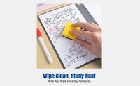 Letter-Size Whiteboard Notebook, Reusable Erasable, Double-Sided, Portable, for Student Math Study
