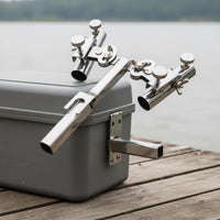 Double Fishing Rod Holder Anti-Movement Double Rod Fishing Stand Long-Lasting Sturdy Bonded Construction