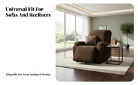Recliner Cover Flexible Fit Slipcover Full Coverage Chair Protector for Pet Owners, Home Residents, Living Room, Home, Bedroom