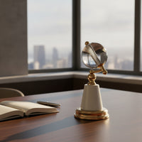 Crystal Ball Sophisticated Ornament Minimalist Sculpture for Office, Study