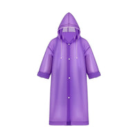 Raincoat Waterproof Hooded Rain Poncho Translucent for School Commute, Toddlers