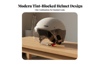 Lightweight Summer Riding Helmet Shock Resistant Half-Face Motorcycle Helmet Breathable Adjustable Fit for Women