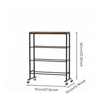 Filament Storage Cart Large-Capacity Filament Cart with Storage Board Spool Holder 3-Tier Rolling for 3D Printing Hobbyists