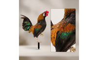 Garden Stake with Cockerel Acrylic Cockerel with Stake Chicken Yard Art Double-Sided Colorful for Gardeners, Lawn, Flower Bed