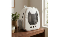 Zip-Around Closure Cat Backpack Carrier Mesh Pockets Pet Carrier Backpack Padded Straps Outdoor Gear Ventilated