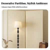 Foldable Design Arched Panel Screen Japanese influenced Room Divider Portable Folding Partition Minimalist design for Office Workers, property owners, Renters, Entryway, Bedroom, Studio Apartment