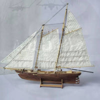 Wooden Sailboat Kit DIY Sailing Boat Model Cut for Desk, Adults, Beginners