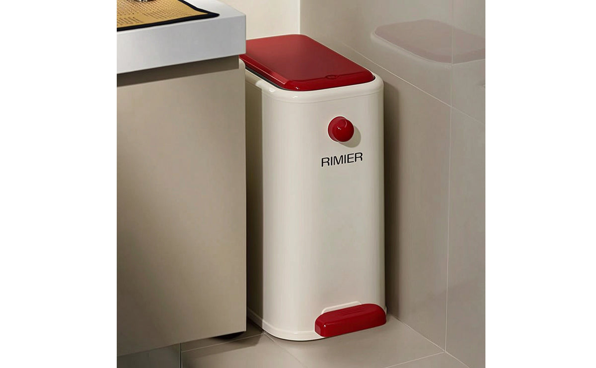 Dual Opening Trash Can Trash Can with Lid Narrow Pedal Bin for Lavatory, Toilet