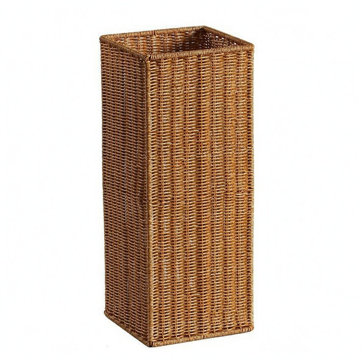 Moisture-Collecting Tray Square Umbrella Stand Iron Frame Rattan Umbrella Stand