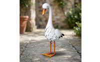 Outdoor Iron Goose Statue Freestanding Goose Garden Statue Decorative Lawn Decoration Farmhouse for Courtyard