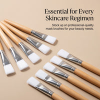 cosmetic Salon Facial Tool with Nylon Bristles and Short Wooden Handle, Skincare Routine Spa Treatment Application for Estheticians
