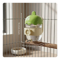 Leak-Proof Parrot Pin Water Feeder Easy Installation Parrot Water Feeder Odorless & Safe Ice-Treat Design Bird Waterer Wide Mouth for Cockatiels, Budgies