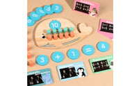 Wooden Ten-Frame Board Multicolored Counting Board with Pegs Hands-on Arithmetic Learning Set Number Recognition for Preschoolers, Toddlers, Classroom, Homeschool