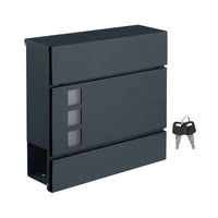 Weather-Resistant Lockable Mailbox with Viewing Ports Sturdy Wall-Mounted Mailbox with Keys Long-Lasting Postbox Weatherproof for Homeowners, Landlords, House Exterior, Porch, Entryway