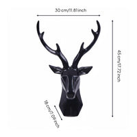 Statement Piece Modern Horn Wall Sculpture Easy to Mount Geometric Deer Head Wall Decor