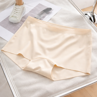 Women's Ice Silk Breathable Boyshort Underwear, Anti-Chafing Active Wear for Summer with Gusset, Mid-Rise Thin Knickers