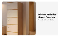 Narrow Floor Cabinet particleshield upright Storage Tower With Doors for Homeowners