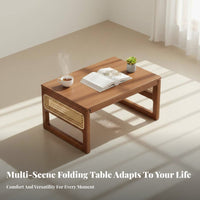 Foldable Folding Floor Desk Space-Saving Folding Lap Desk adaptable Low Table No Assembly Required for Dorm Residents, Home Workers, Bay sill, Small areas, Bedroom, Living Room