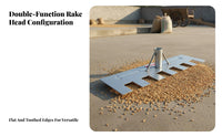 Heavy Duty Grain Rake Construction Multi-Function Farm Rake Effort-Saving Manganese Steel Push for Farmers, Landscapers, Driveway