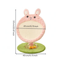 Round Cat Scratching Board Circular Base Round Cat Scratcher 2-in-1 Design Activity Center Scratcher
