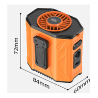 Long Battery Life Waist Clip Fan Powerful Airflow Hands-Unrestricted Fan Rechargeable Wearable Air Conditioner Digital Display for Camping