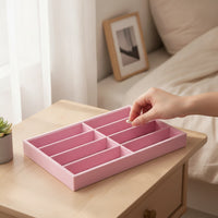 Slim-Profile Eyewear Tray with 8 Compartments Compact Glasses Tray Slim Sunglass Organizer Spacious for Dresser