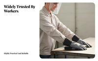 Leather Metalwork Gloves Wear-Resistant Leather Work Gloves Guarding Gear for Construction Workers, Mechanics, Maintenance, Material Handling