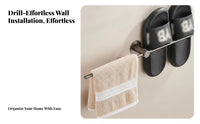 Wall Mounted Slipper Rack Drill Installation Hanging Slipper Organizer Draining Design Stainless Steel Shoe Holder for Restroom, Toilet, Entryway