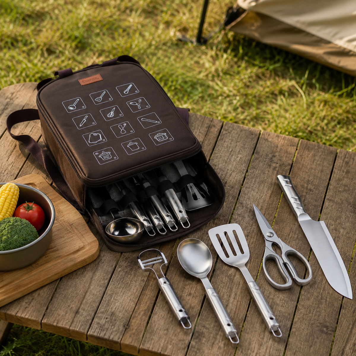 portable kitchenware set