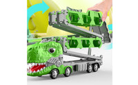 Alloy Cars Transformable Dinosaur Truck Toy Side Openings Dinosaur-Head Track Truck Portable 3-in-1