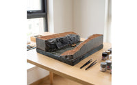 Terrain Model Kit Textured Model Diorama Scenery Material Pack Rugged Miniature Bases for Tabletop Displays