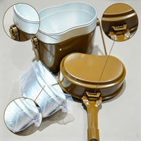 Aluminum Metal Lunch Box Retro Lunch Box with Handle Portable Metal Lunchbox Sturdy for Picnics