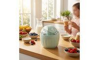 Homemade Ice Cream Maker Compact Ice Cream Machine Countertop Appliance Single-Button for Families