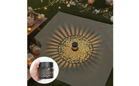 Decorative Solar Projection Wall Light with Metal Housing Wireless Solar Mandala Light Energy Saving Eco-Friendly for Courtyard