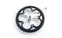 Single Chainring Crankset Square-Taper Crankset with Guard Loop 53T Chainring for Cyclists