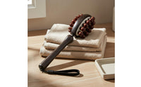Solid Wood Beads Double-Sided Massage Hammer Ergonomic Design Massage Hammer Lightweight Long Handle Back Massager Portable for Null