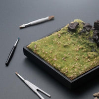 Miniature Diorama Base Green Grassy Grassland Diorama Base Stony Ruins Miniature Scene Base