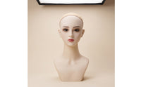Realistic Mannequin Head with Shoulders Female Hairpiece Head Matte Display Bust Cosplay for Cosplayers, Salons