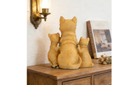 Entryway Accent Welcome Dog Figurine Cute Design Resin Dog Statue Hand-Painted House Decoration Detailed Carving for Tabletop, Porch, Living Room, Garden
