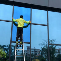Frosted Window Film for Home Office Privacy, Self-Adhesive Blackout Window Tint, 0.05mm Opaque PET Material, DIY Bathroom Window Film Privacy