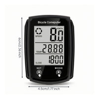Bike Computer with LCD Display Compact Bike Computer with LCD Screen Speedometer Lightweight Odometer Small for Cyclists