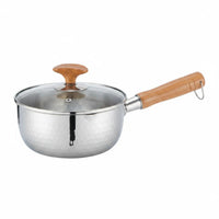 Thickened Body Japanese Milk Pot Even Heating Japanese Design Saucepan Lid Included for Home Cooking