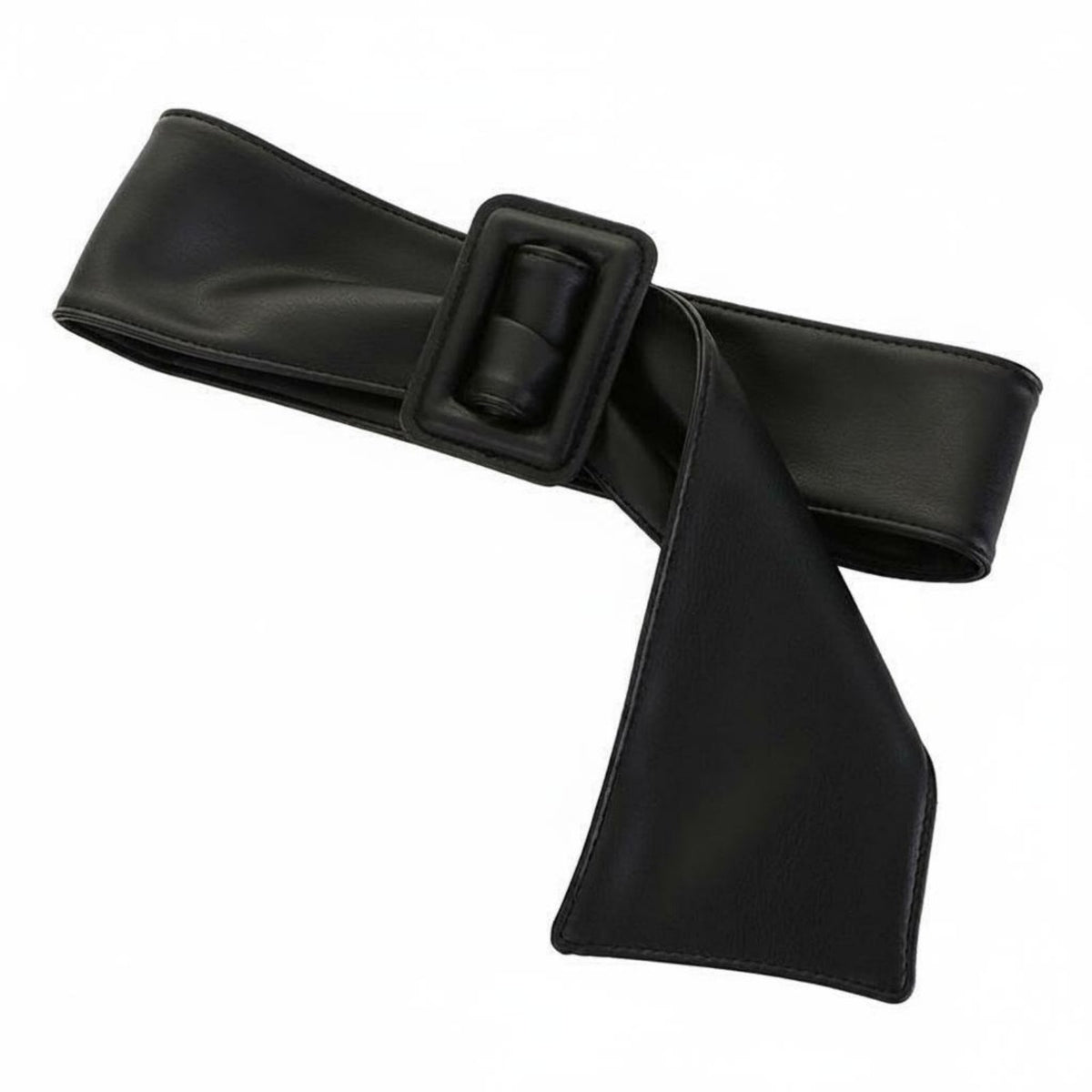 Square Buckle Waist Belt Simple Wide Tie Belt Comfortable Sleek & Stylish Accessory for Women