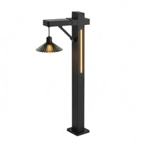 Rechargeable Solar Lawn Light Stainless Steel Hanging Umbrella Lamp ABS Plastic Outdoor Post Light Cordless for Garden, Courtyard