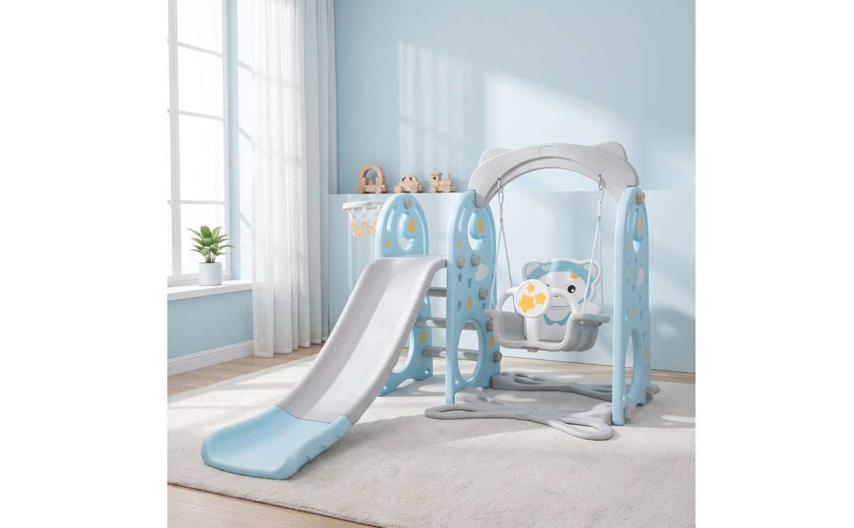 Indoor Slide with Swing Freestanding Slide and Swing Set Stable Indoor Playground for Young Children, Children, Playroom, Kindergarten, Daycare