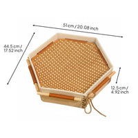 Hexagonal Cat Bed Breathable Cooling Cat Lounger Spacious Pet Supplies for Summer, Indoor