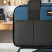 Woven Handles Tool Bag Vertical Pockets Oxford Tool Bag Mesh Pocket Portable Storage Soft-Sided