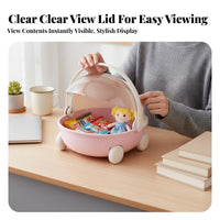 Portable with grip Miniature Cradle container Cute visually allureing Desk Organizer adaptable desktop Accessory adaptable for Doll Collectors, Students, Teenagers, Desktop, Dorm Room, Bedroom, Vanity Table